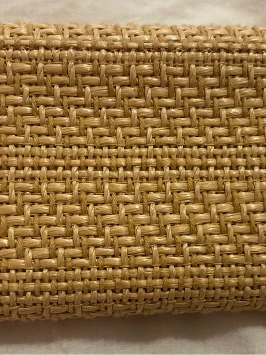 Etienne Aigner Vintage Natural Straw Clutch Wristlet - Picture 5 of 8